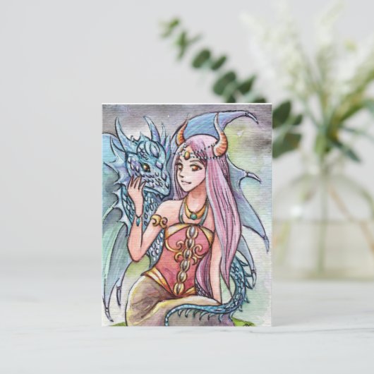 Dragon Lady Feiertagspostkarte (Stehend Vorderseite)