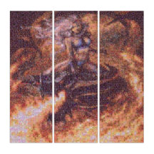 Dragon Lady Foto Mosaic Triptych