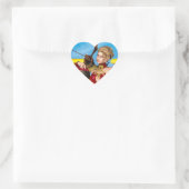 Dragon Lady Herz-Aufkleber (Tasche)