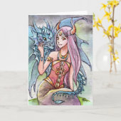 Dragon Lady Karte (Gelbe Blume)