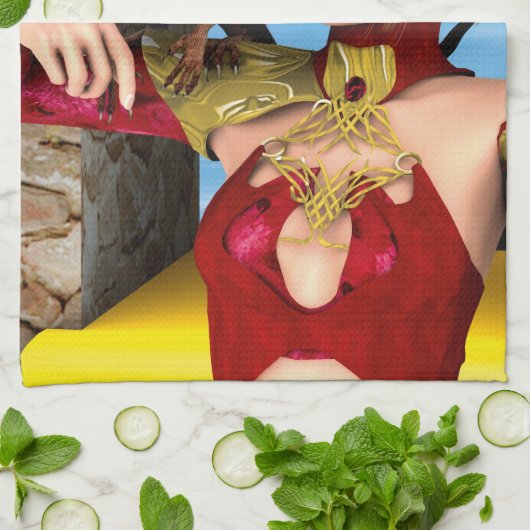 Dragon Lady Küchentuch (Gefaltet)