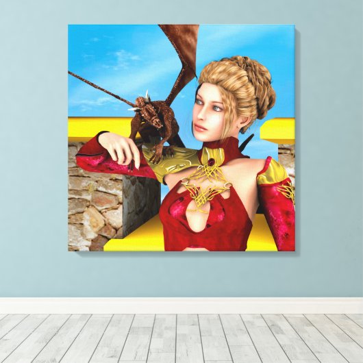Dragon Lady Leinwanddruck (Insitu (Holzboden))