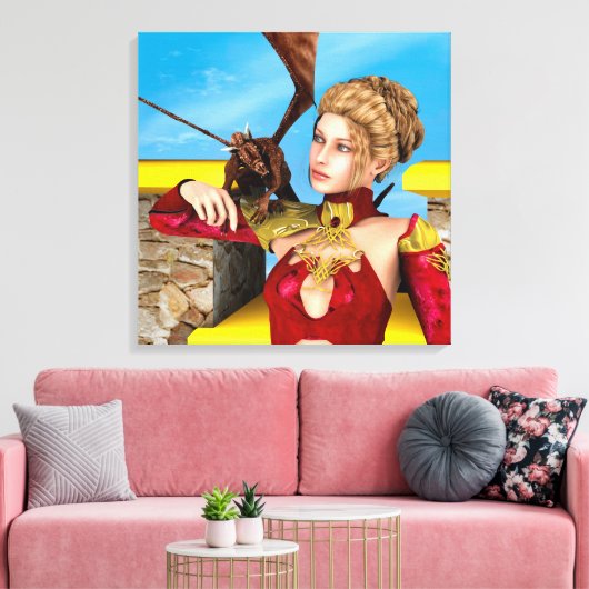 Dragon Lady Leinwanddruck (Insitu (Wohnzimmer))