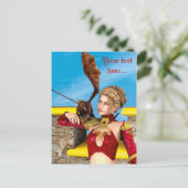 Dragon Lady Postkarte (Stehend Vorderseite)