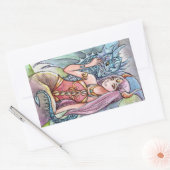 Dragon Lady Rechteckiger Aufkleber (Umschlag)