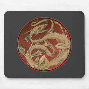 Dragon-Legende Art Nouveau Mousepad