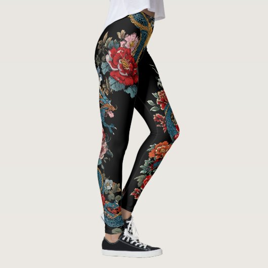 Dragon-Leggings im japanischen Tattoo-Stil Leggings (Rechts)