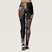 Dragon-Leggings im japanischen Tattoo-Stil Leggings (Rückseite)