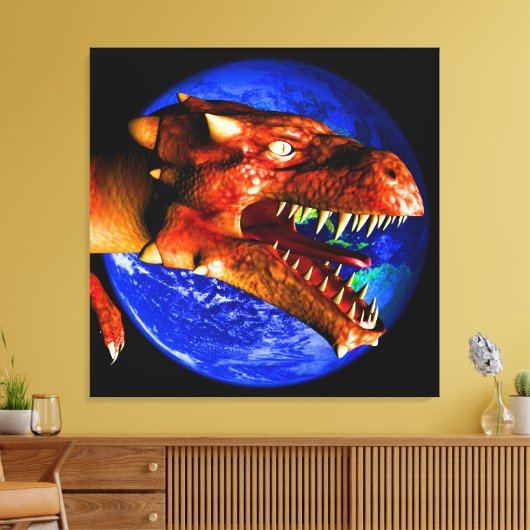 Dragon Leinwanddruck (Insitu (Wohnzimmer))