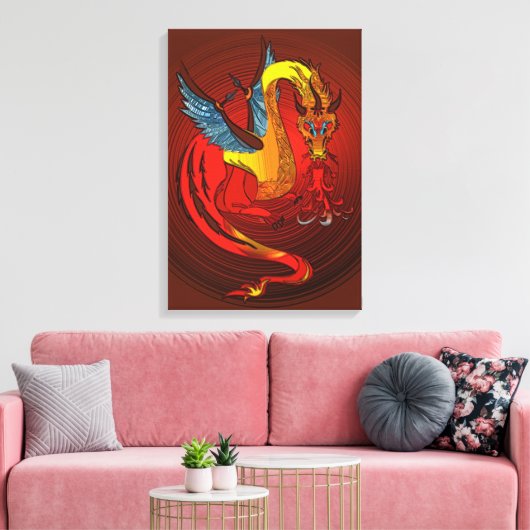 Dragon Leinwanddruck (Insitu (Wohnzimmer))