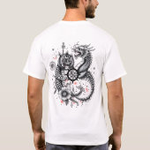 Dragon & Leopard Yin Tattoo T-Shirt (Rückseite)