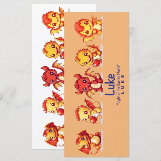 Dragon Lesezeichen Menükarte (Vorne/Hinten)