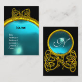 DRAGON LIEBE AQUAMARINE MONOGRAMM VISITENKARTE (Vorne/Hinten)