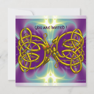 DRAGON LIEBE Gold Celtic Knocks Fantasy Einladung