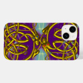 DRAGON-LIEBE, GOLD-ZELLTIKKNOTEN-ZEICHEN, Lila Case-Mate iPhone Hülle (Rückseite (Horizontal))