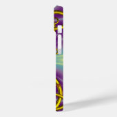 DRAGON-LIEBE, GOLD-ZELLTIKKNOTEN-ZEICHEN, Lila Case-Mate iPhone Hülle (Rückseite / Links)