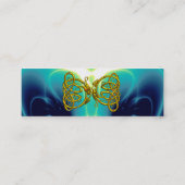 DRAGON-LIEBE, goldmetallisches Papier Mini Visitenkarte (Rückseite)