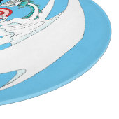 Dragon Liebe Heart Blue Schneidebrett (Ecke)