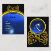 DRAGON LIEBE SAPPHIRE MONOGRAM VISITENKARTE (Vorne/Hinten)