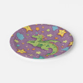 Dragon lila pappteller (Schrägansicht)