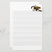 Dragon Lined Stationery Briefpapier (Vorne/Hinten)