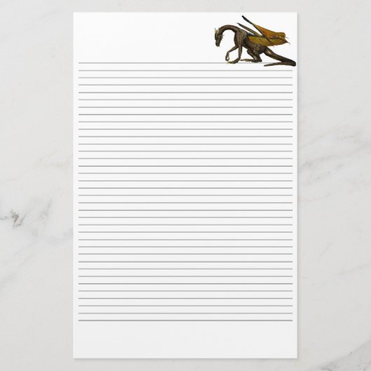 Dragon Lined Stationery Briefpapier (Vorderseite)