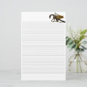 Dragon Lined Stationery Briefpapier (Stehend Vorderseite)