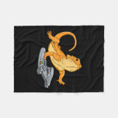Dragon Lizard Gamer Video Gecko Fleecedecke (Vorderseite (Horizontal))