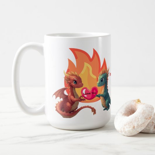 Dragon Love Mug Kaffeetasse (Mit Donut)