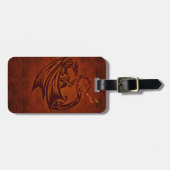 Dragon Luggage Tag mit Ledergurt Gepäckanhänger (Vorderseite horizontal)