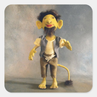 Dragon Mache Mountain Troll Quadratischer Aufkleber