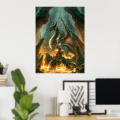 DRAGON MAGE von Kerem Beyit Poster (Heimbüro)
