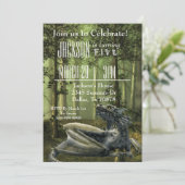 Dragon Magic Fantasy Birthday Invite Einladung (Stehend Vorderseite)