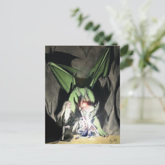 Dragon Magic Postkarte (Stehend Vorderseite)