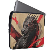Dragon Majestät - Abstrakter Expressionismus Laptopschutzhülle (Vorne Rechts)