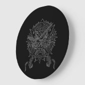 Dragon Mandala Tattoo Design Große Wanduhr (Winkel)