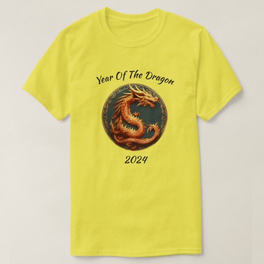 Dragon Medallion Chinesisches Neujahr T-Shirt (Design vorne)