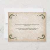 Dragon Medieval Fantasy Wedding Dankeskarte (Rückseite)