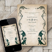 Dragon Medieval Fantasy Wedding Einladung