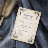 Dragon Medieval Fantasy Wedding RSVP Karte