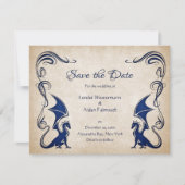 Dragon Medieval Fantasy Wedding Save The Date (Vorderseite)