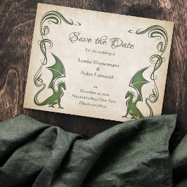 Dragon Medieval Fantasy Wedding Save The Date