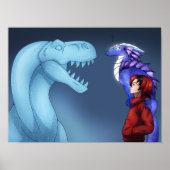 Dragon Meets Ice Dinosaur Poster (Vorne)