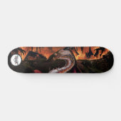 Dragon Metal Zahnrad Vollhaut glühend rot brennen Skateboard (Horizontal)