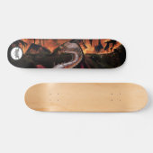 Dragon Metal Zahnrad Vollhaut glühend rot brennen Skateboard (Horizontal)