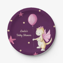 Dragon mit Balloon Dark Pink Girl Baby Shooter