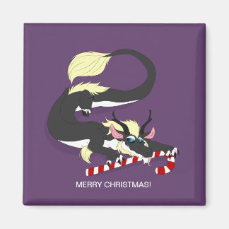DRAGON MIT CANDY CANE MAGNET