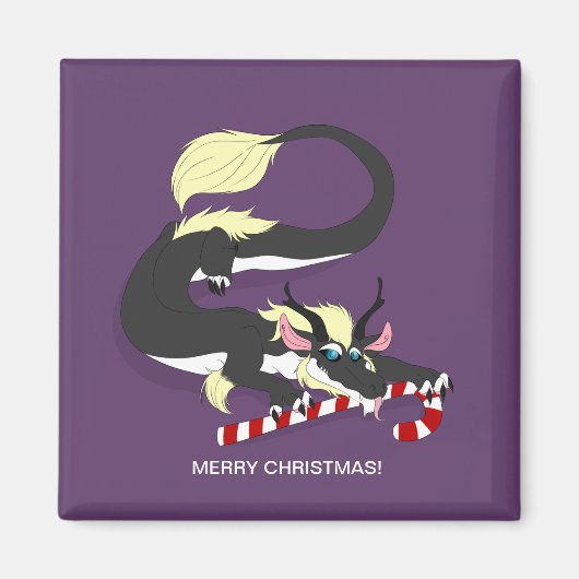 DRAGON MIT CANDY CANE MAGNET (Vorne)