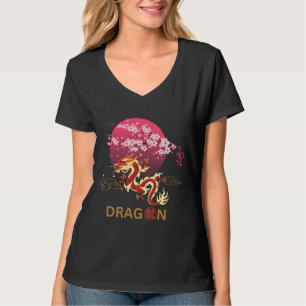 Dragon mit Cherry Blossom T-Shirt
