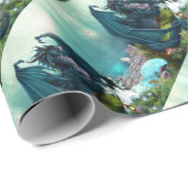 Dragon mit Fairy Geschenkpapier (Rolleneckpunkt)